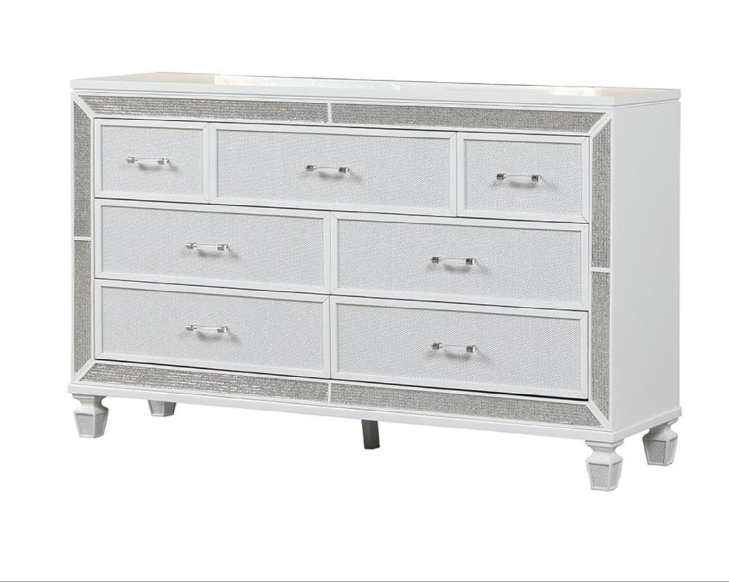 Crystal LED 6PC Bedroom Set With Storage Footboard 1391