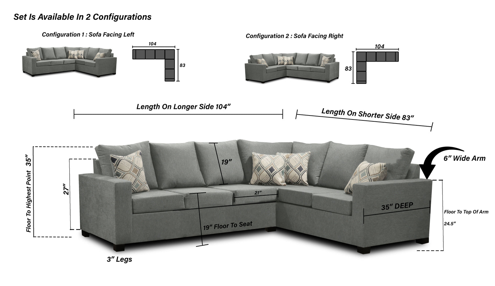 Canadian Made Sectional Sofa 1406