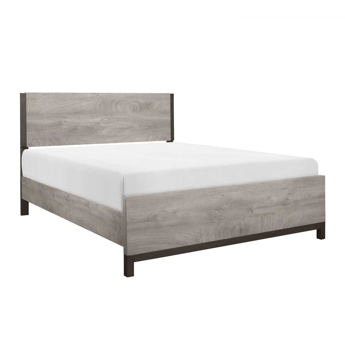 Zephyr Wooden Bed Light Grey 1577