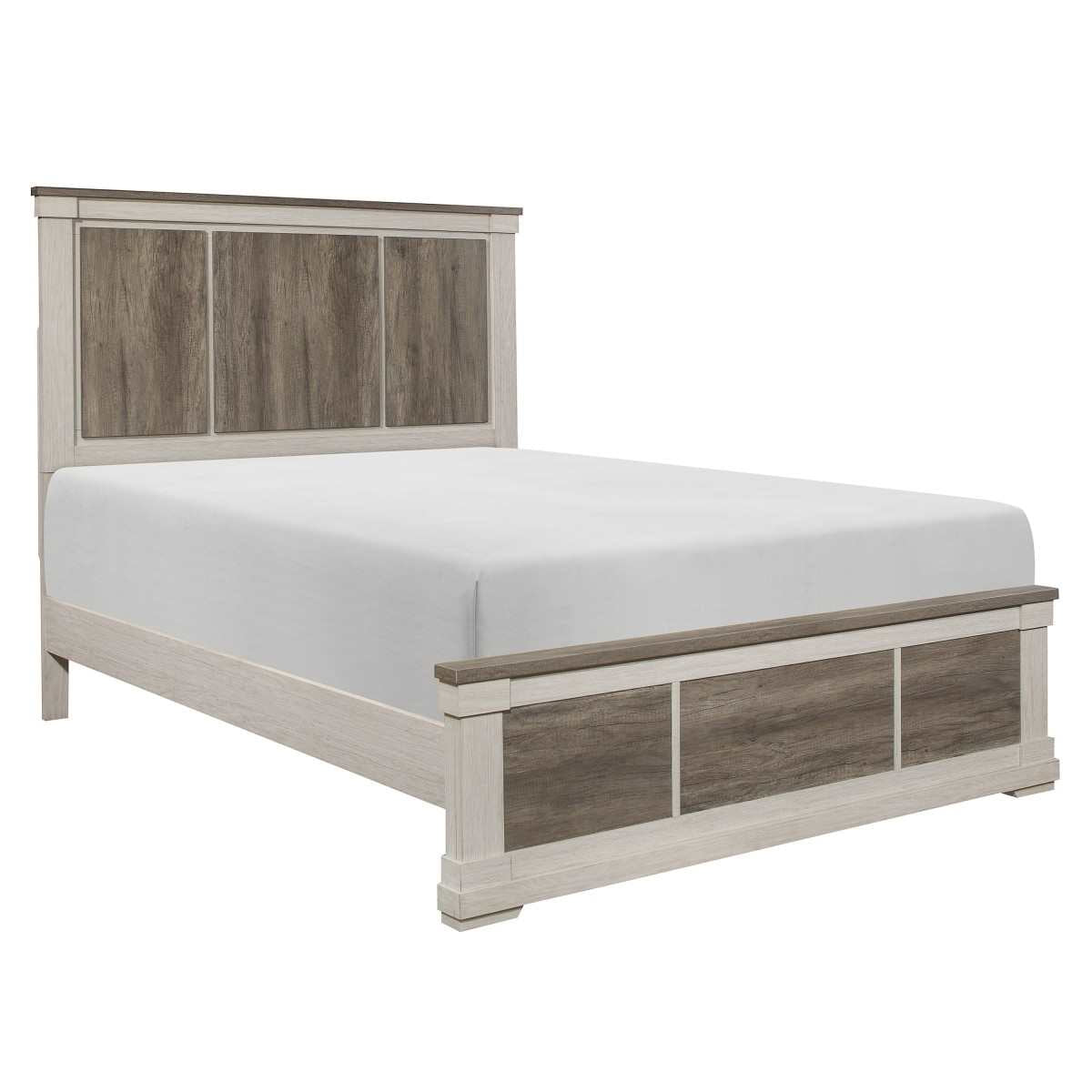 Arcadia Wooden Bedroom Set White & Weathered Grey 1677