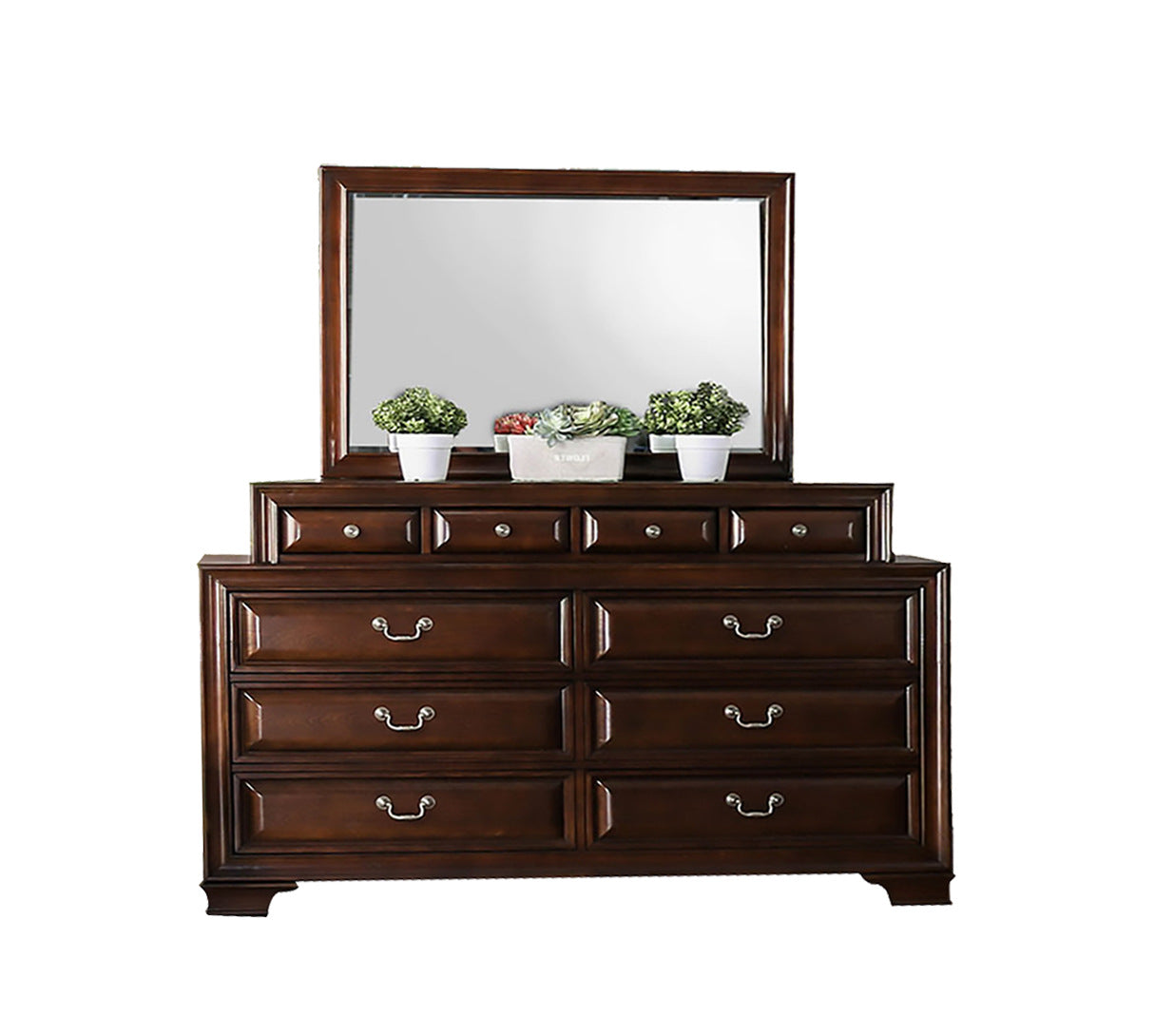 Milton Bedroom Set Cherry Brown 1701