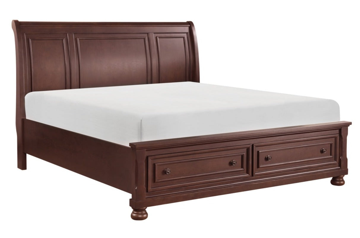 Baltimore Bed With Sleigh Headboard And Storage Footboard Walnut 851