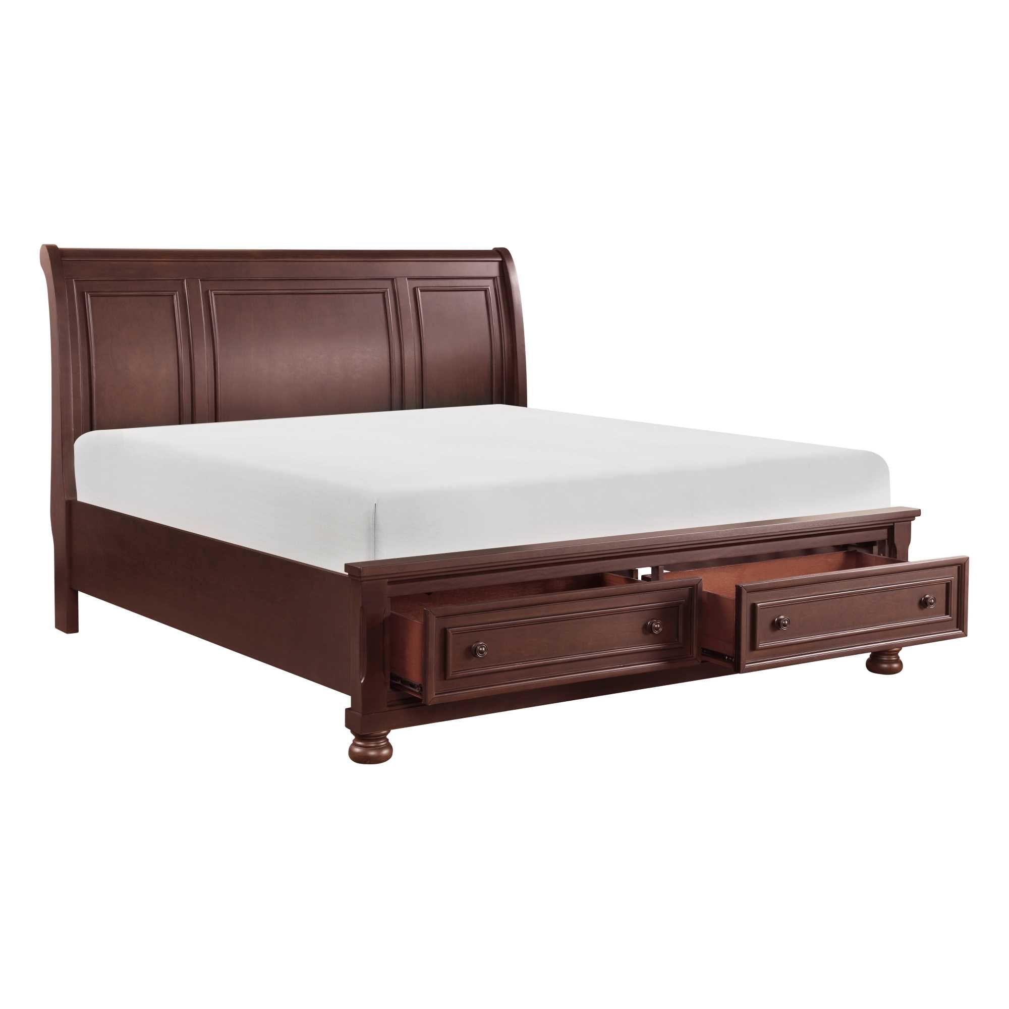 Begonia Storage Bed With Sleigh Headboard Cherry 1718NC