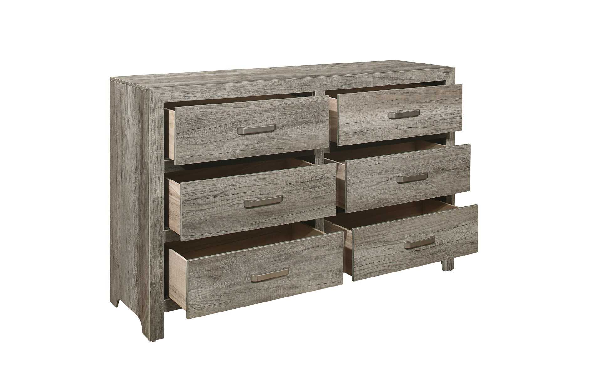 Grey Mandan Wooden Dresser & Mirror 1910GY