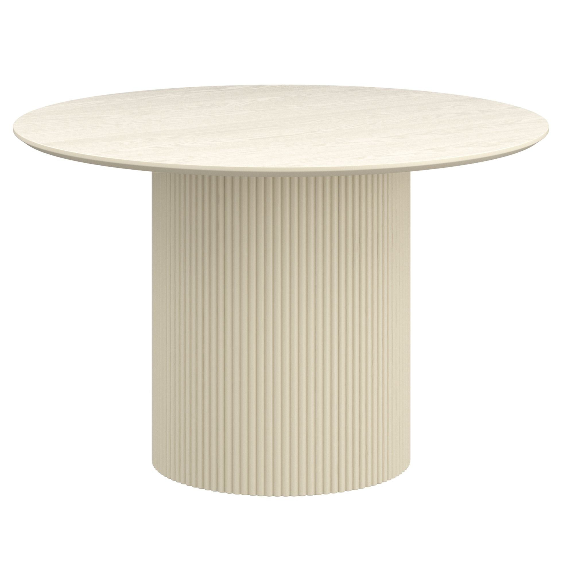 Tovas Wooden Round Dining Table in Ivory 201-782IV