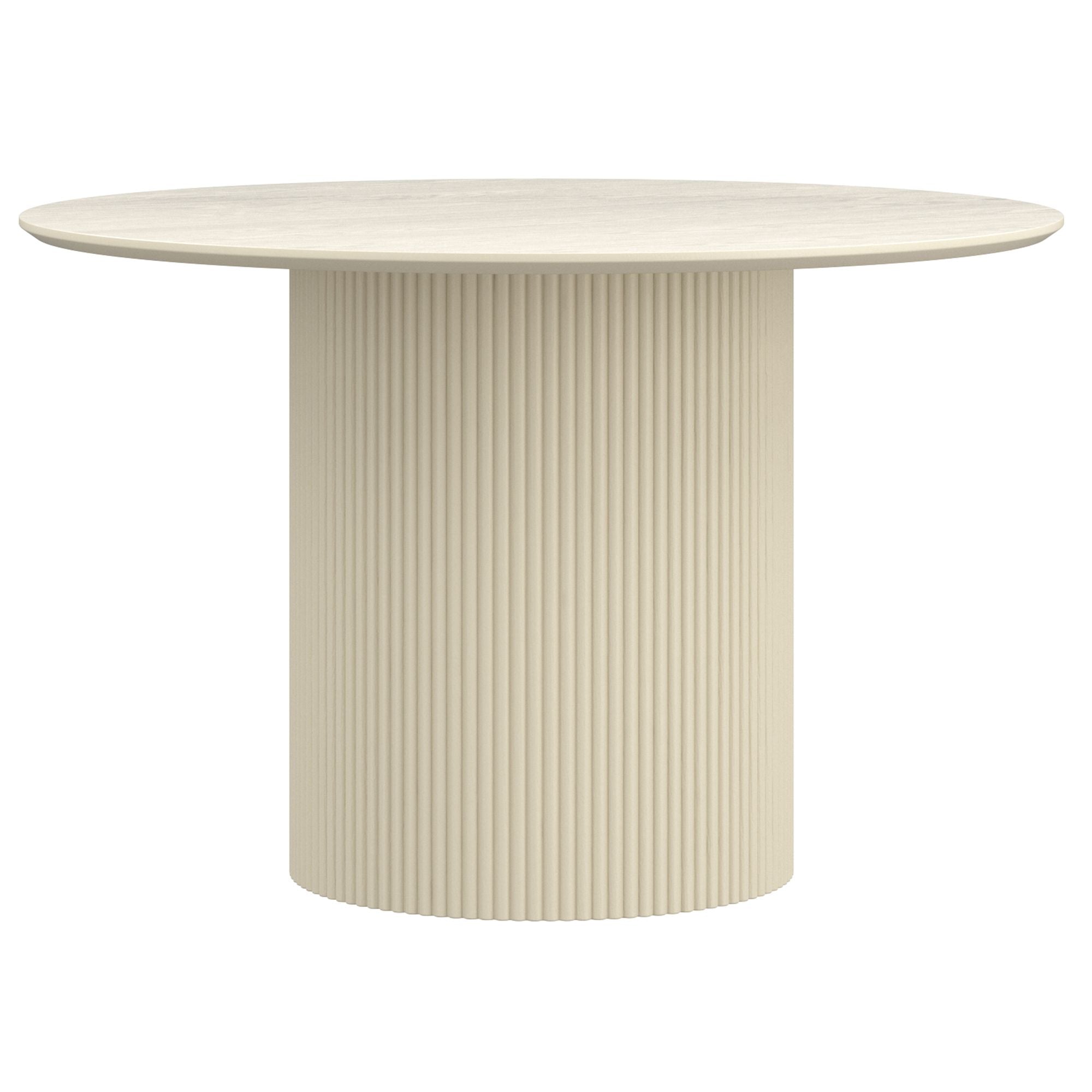 Tovas Wooden Round Dining Table in Ivory 201-782IV