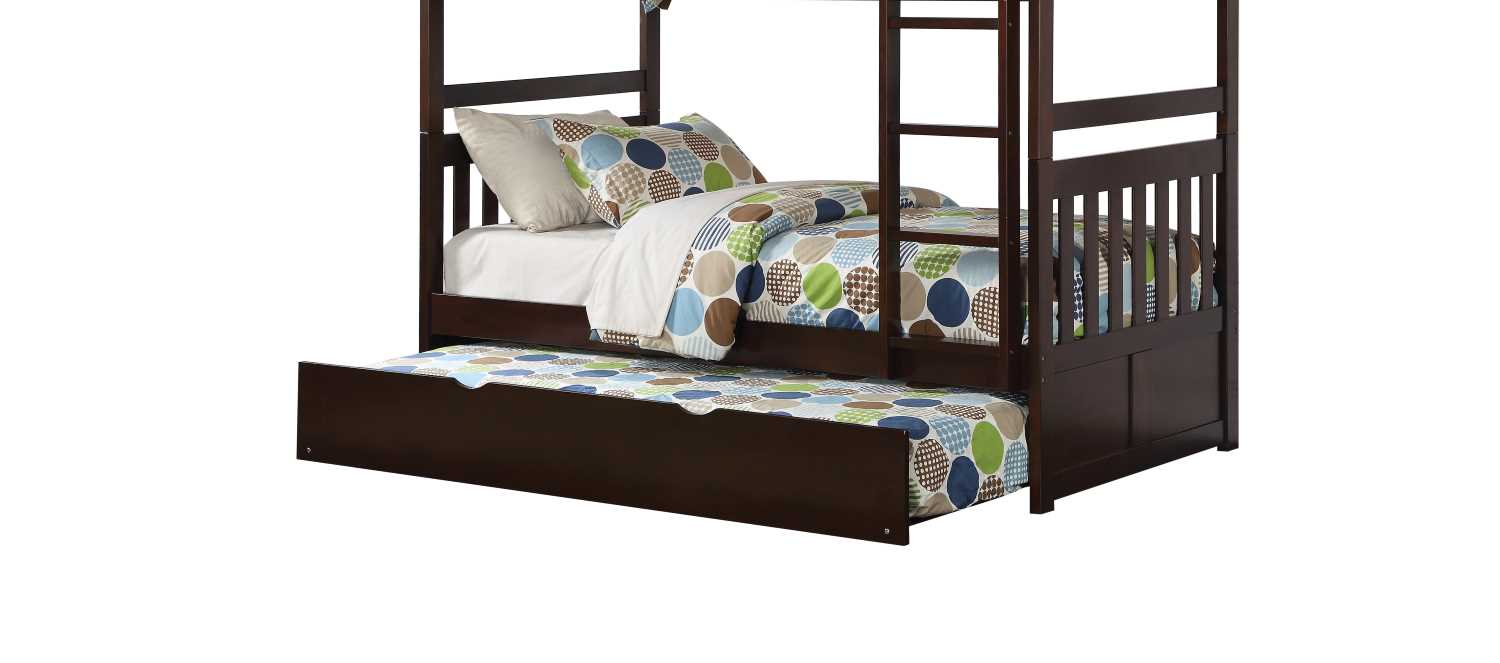 Rowe Full Bunk Bed With Trundle Dark Brown 2013 B2013E-R