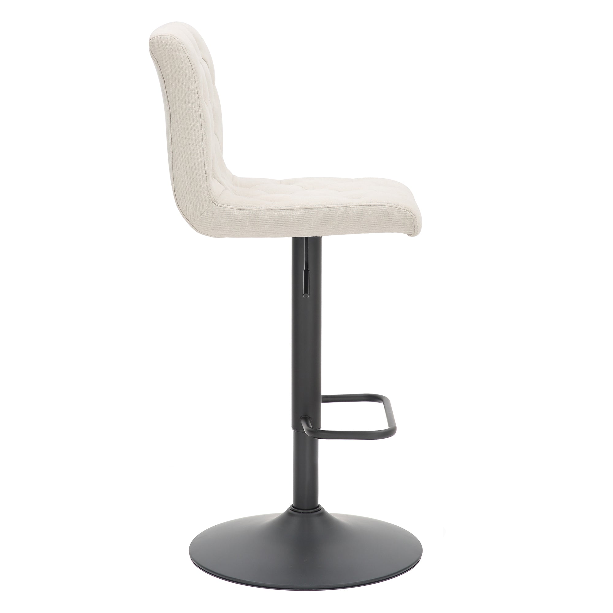 Dex Adjustable Air Lift Stool, Set of 2 in Beige and Black 203-153BG