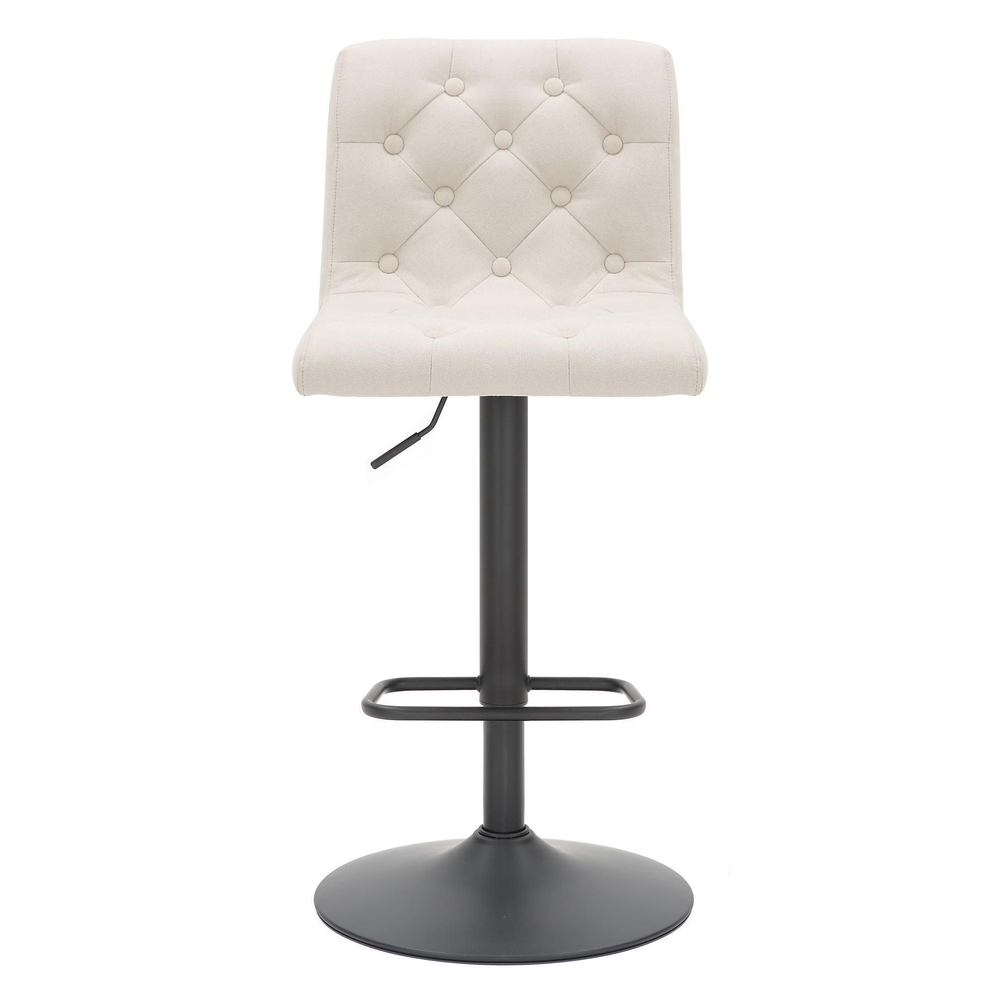 Dex Adjustable Air Lift Stool, Set of 2 in Beige and Black 203-153BG