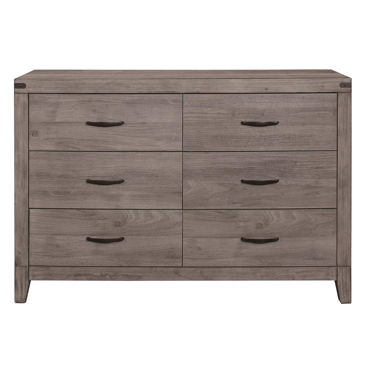 Woodrow Brownish Gray Finish Dresser & Mirror 2042