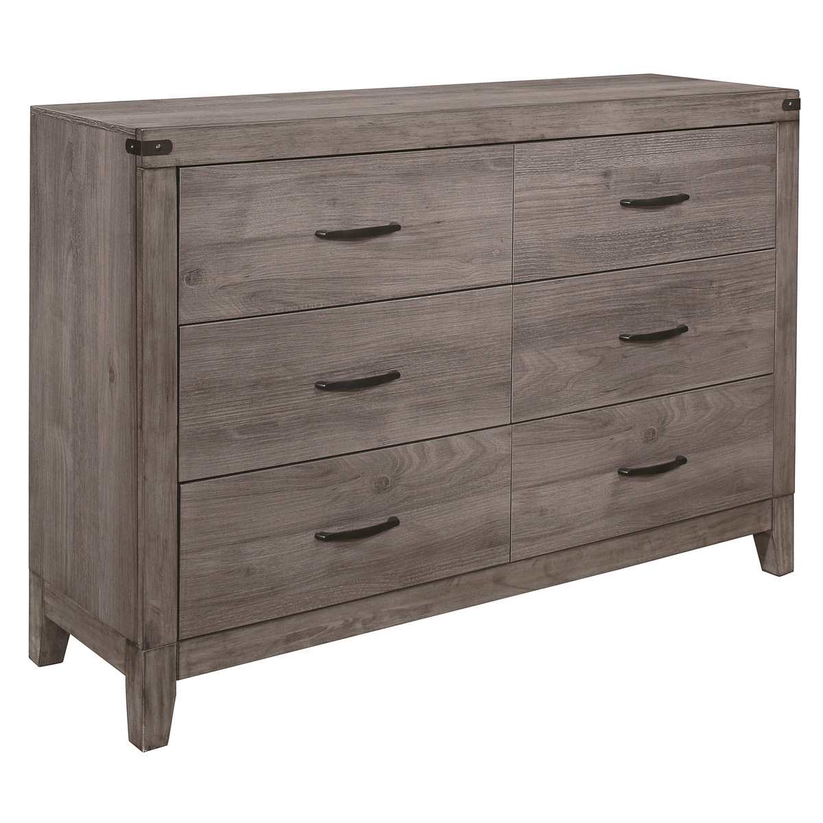 Woodrow Brownish Gray Finish Dresser & Mirror 2042