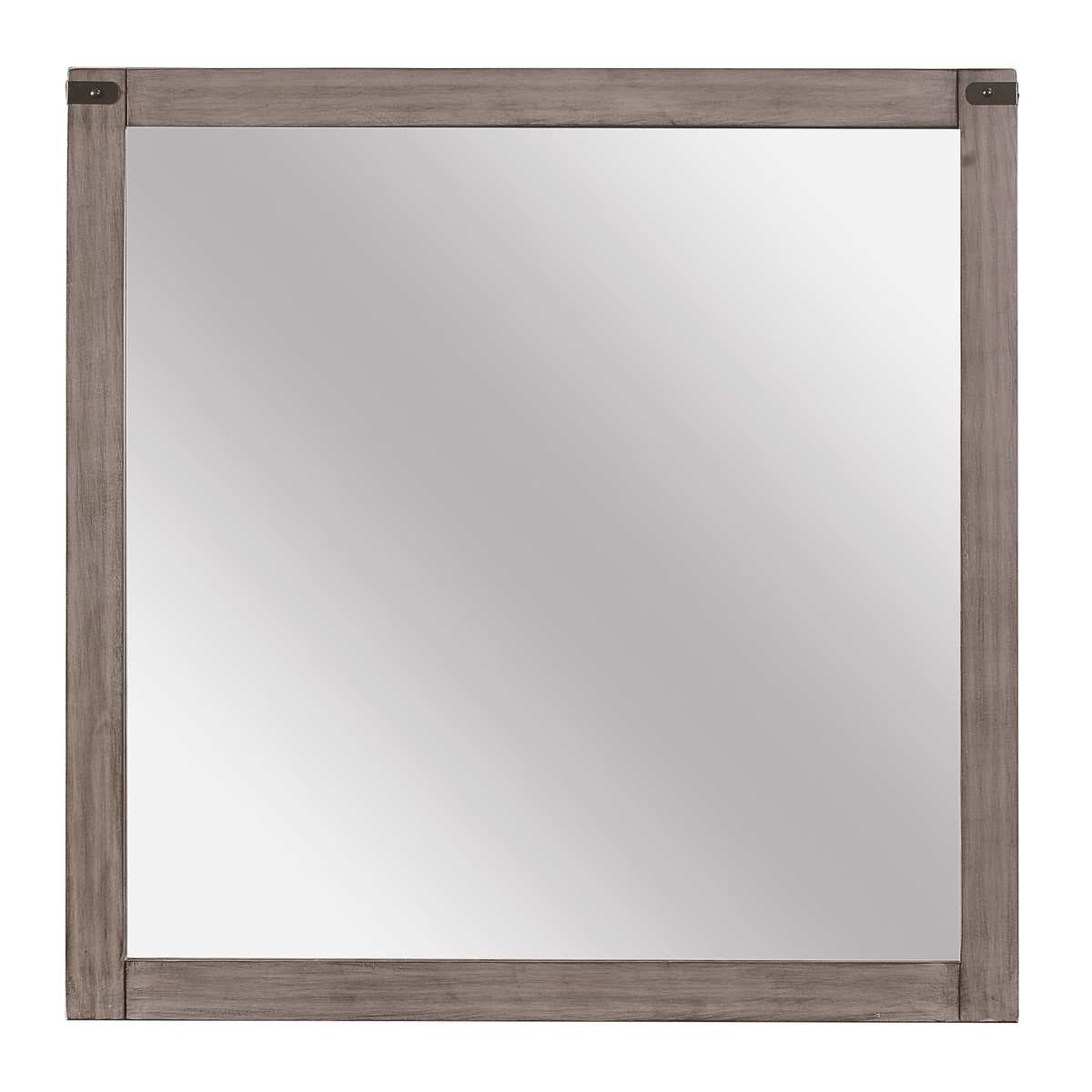 Woodrow Brownish Gray Finish Dresser & Mirror 2042