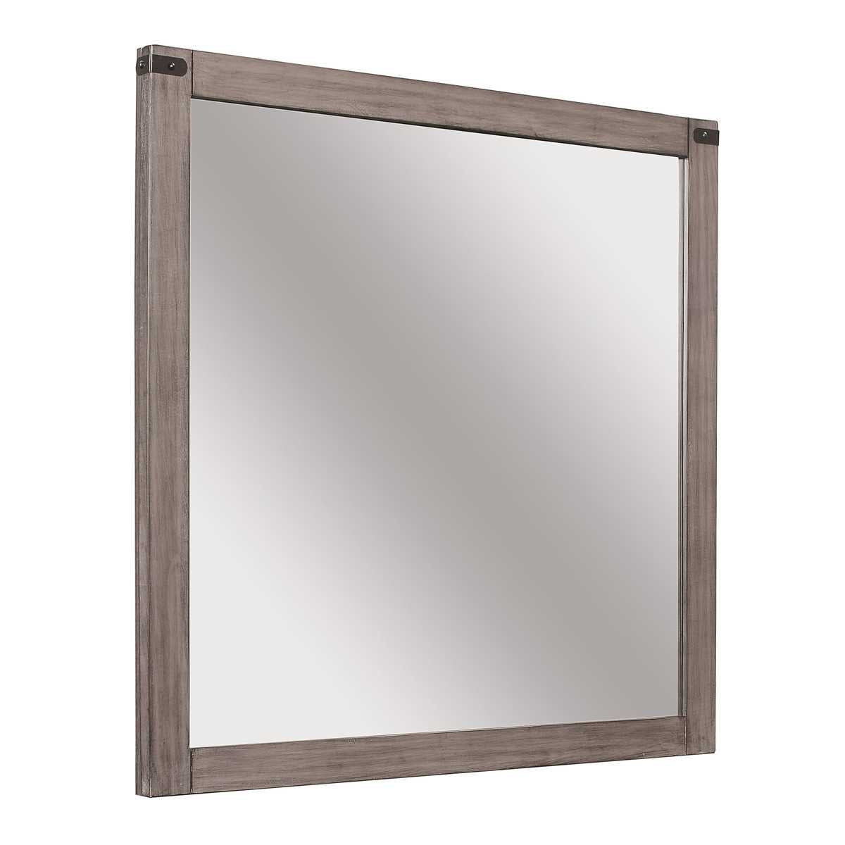 Woodrow Brownish Gray Finish Dresser & Mirror 2042