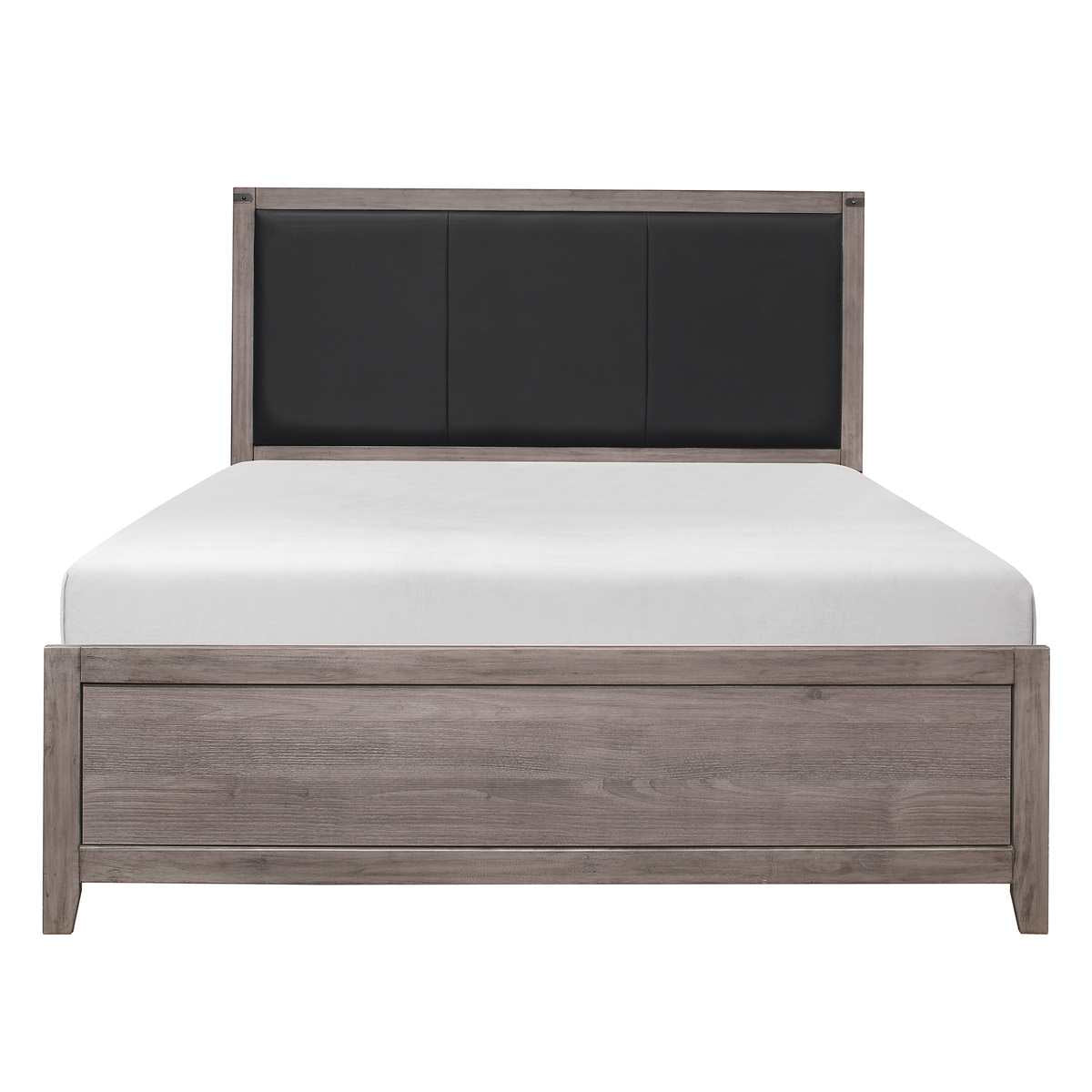 Woodrow Brownish Gray Finish Wooden Bed 2042