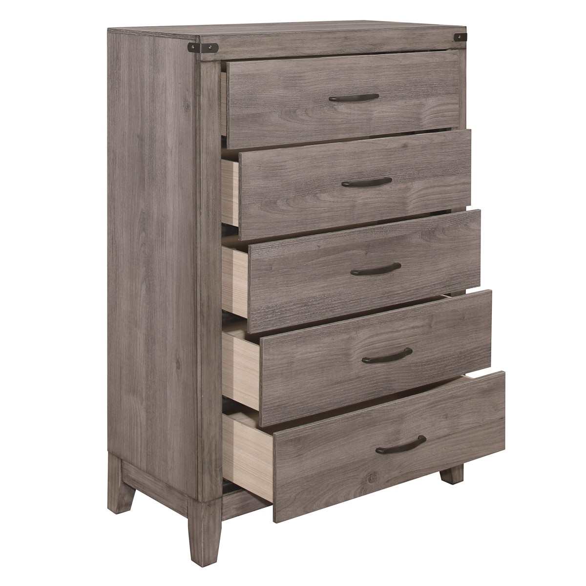 Woodrow Brownish Gray Finish Bedroom Set 2042