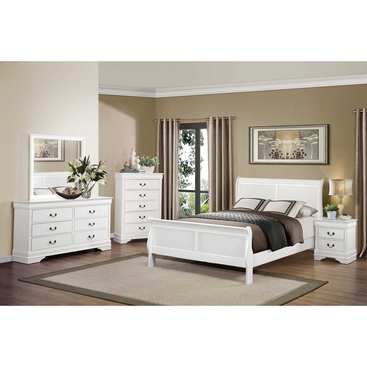 Mayville Wooden Bedroom Set White 2147