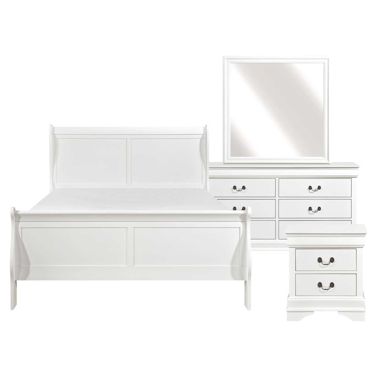 Mayville Wooden Bedroom Set White 2147