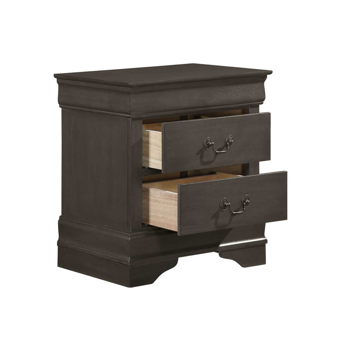 Mayville Wooden Night Stand Grey 2147SG