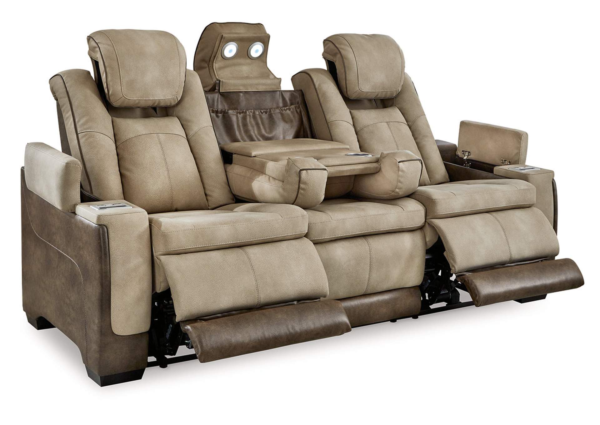 Woodco Two Tone Power Recliner Sofa Set 7800