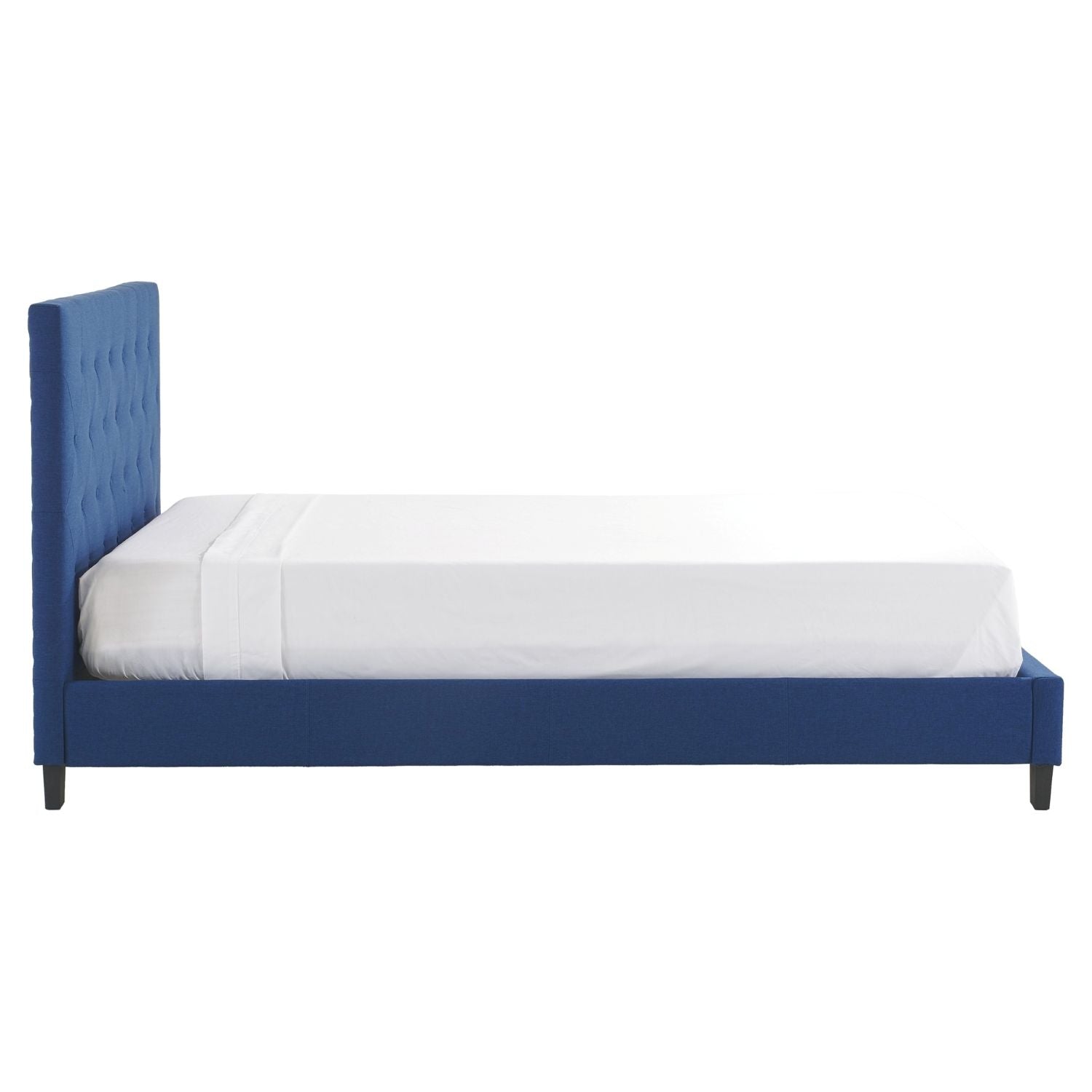 Blue Fabric Platform Bed T2366B