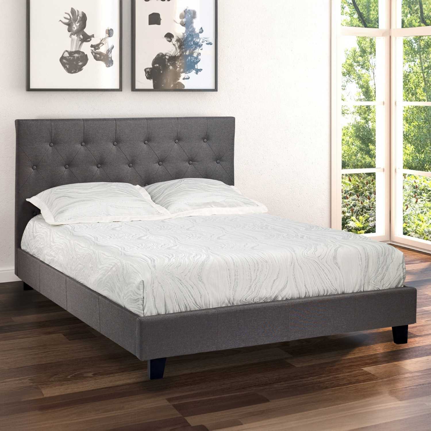 Charcoal Platform Bed T2366C