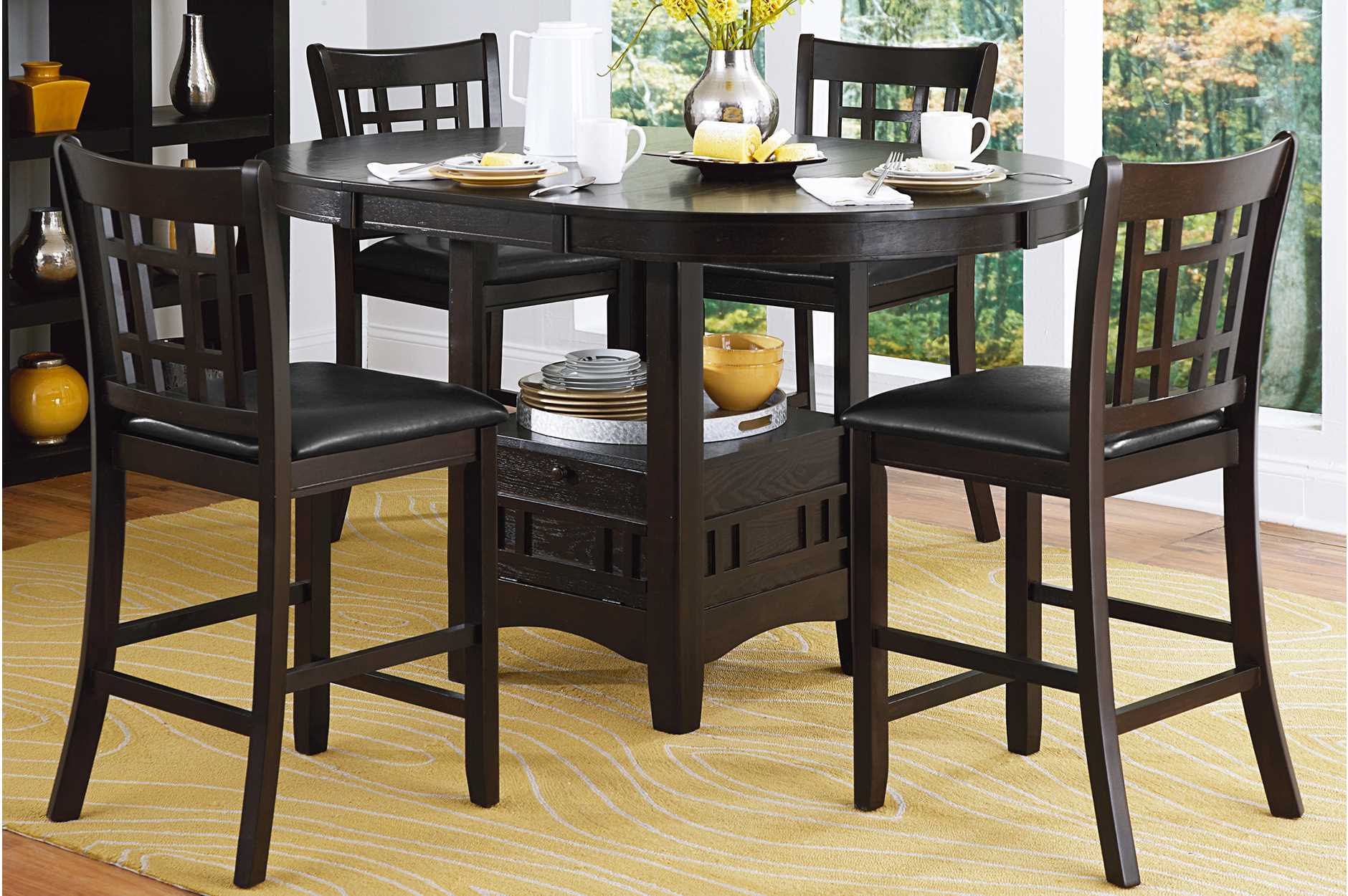 Junipero Counter Height Dining Set Dark Cherry 2423-36
