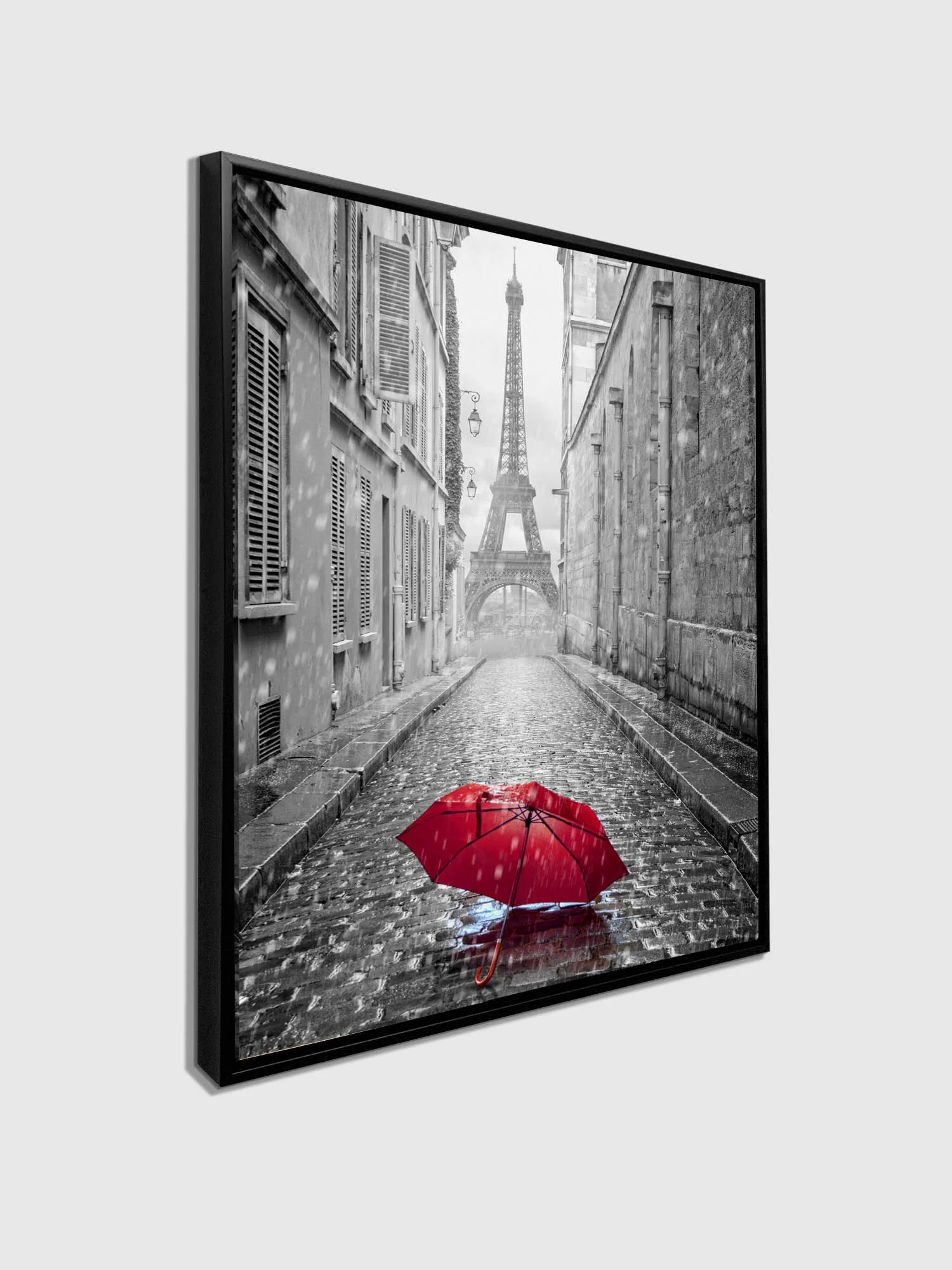 Red Umbrella Eiffel Tower Fine Art Canvas 36" x 48"