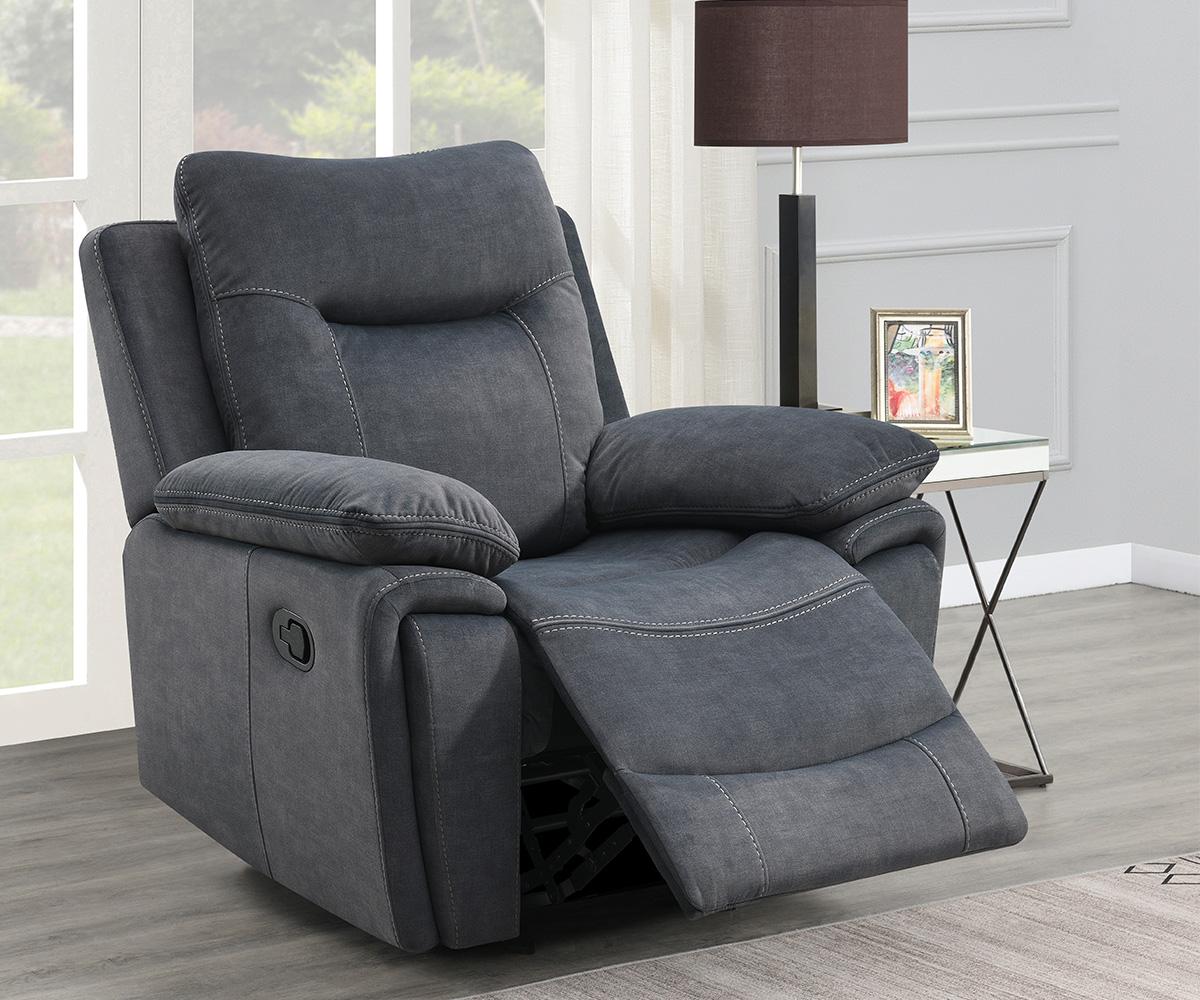 Finley Recliner Sofa Collection in Velour Fabric Material 9777