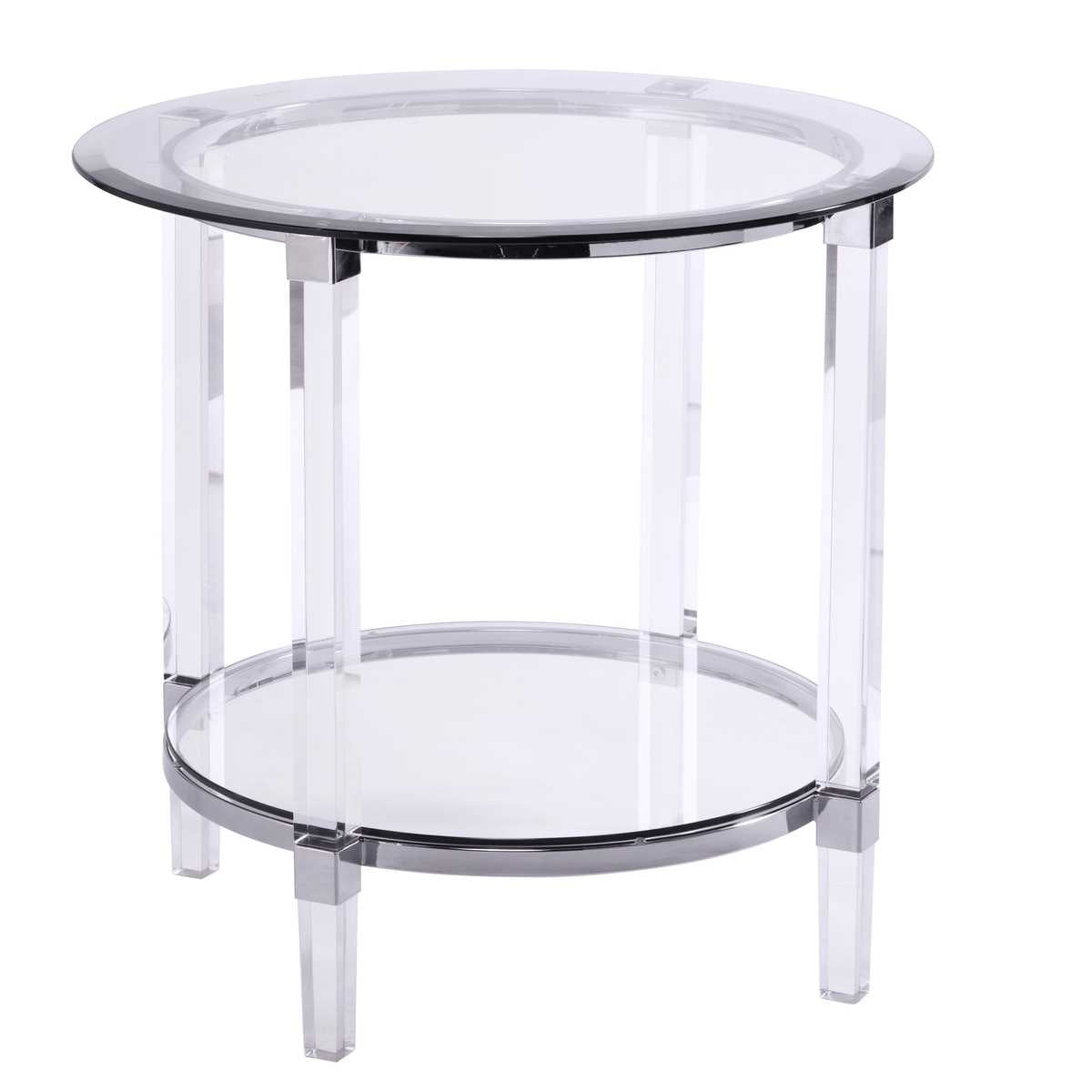 Lyrica Round End Table with Acrylic Legs 3656-04