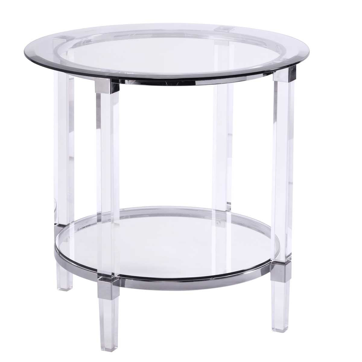 Lyrica Round Coffee Table Collection with Acrylic Legs 3656-01