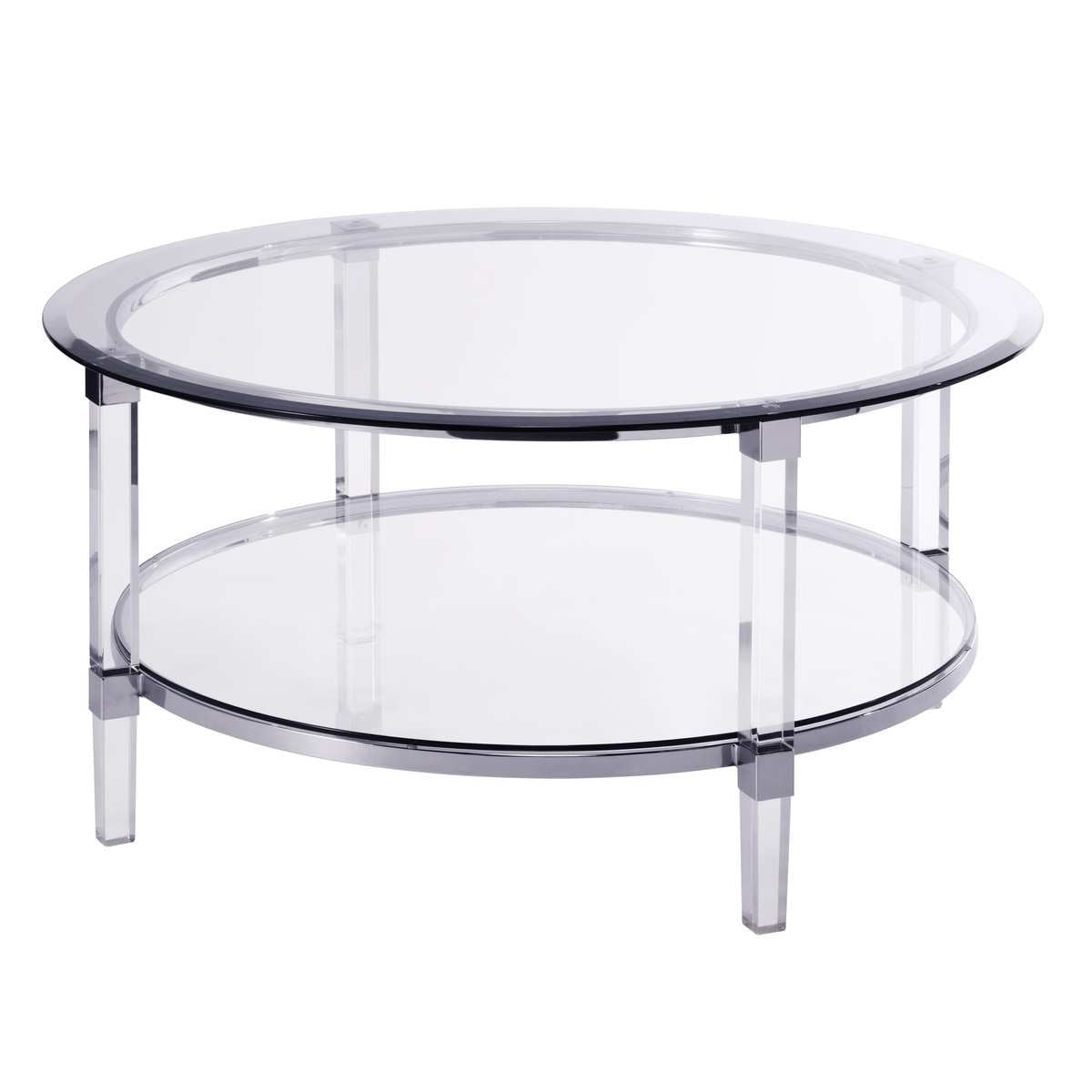 Lyrica Round Coffee Table Collection with Acrylic Legs 3656-01