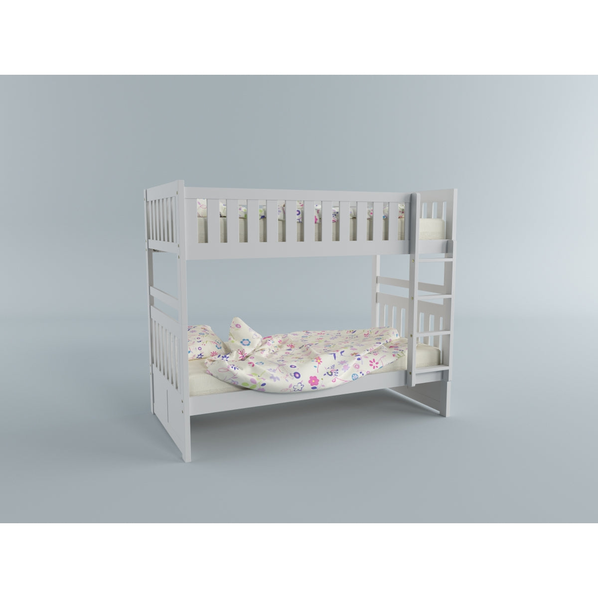 White Galen Twin Bunk Bed B2053W