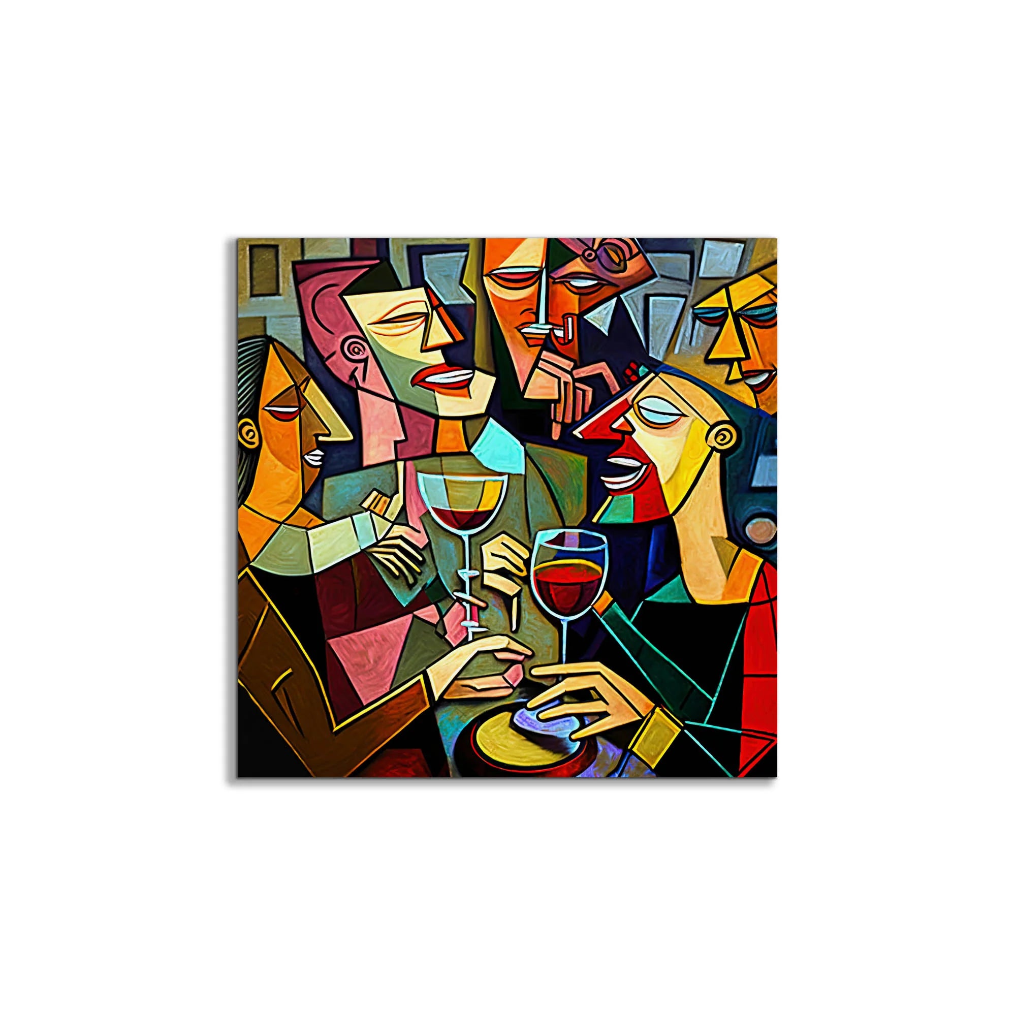 Picasso Drinking Group Canvas Art 40" x 40"