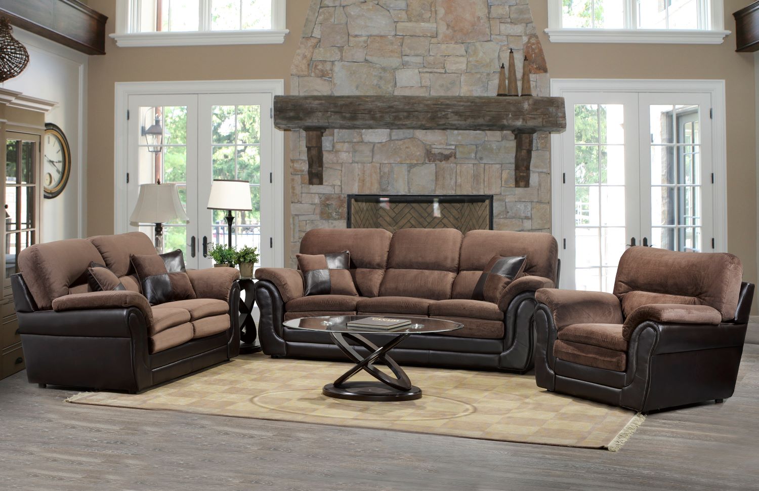 Canadian Made Sofa Set Missouri Brown 4070