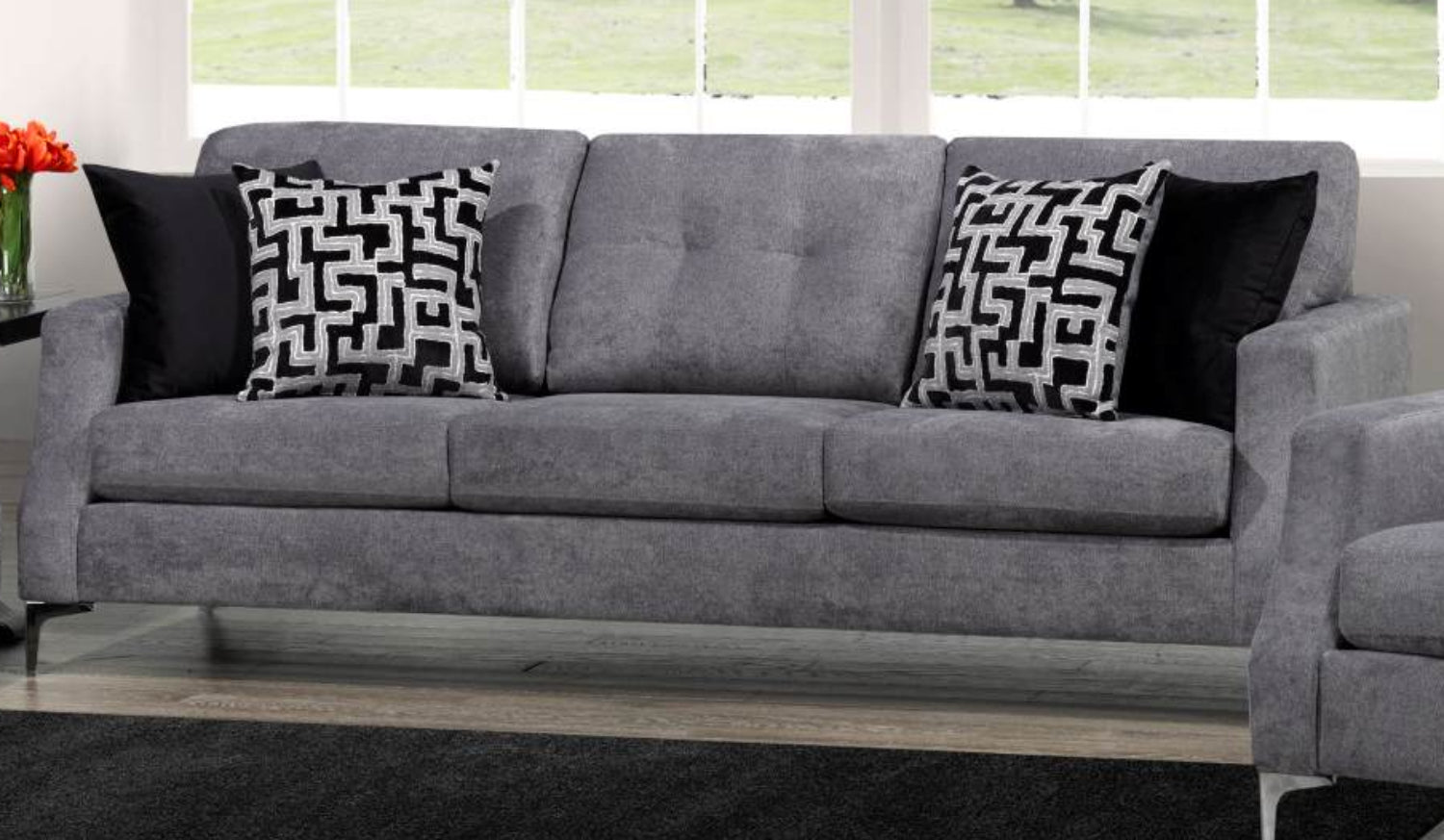 Canadian Made Sofa In Gibson Graphite-4316