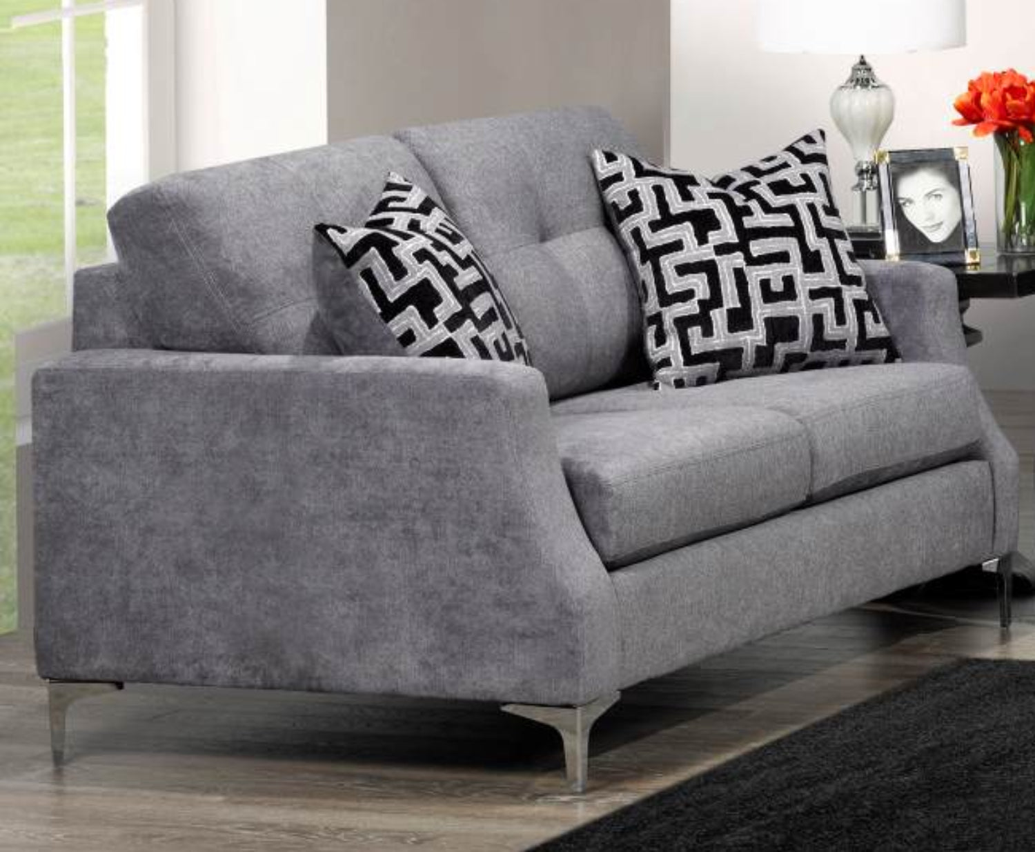 Canadian Made Loveseat In Gibson Graphite 4316