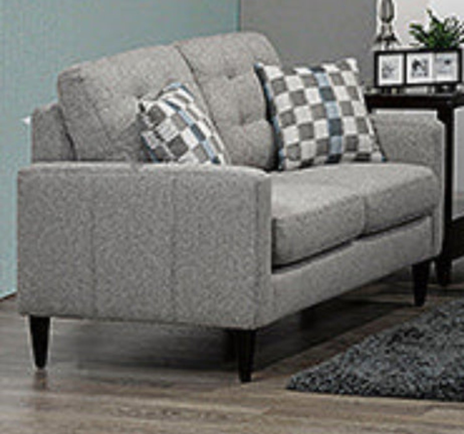 Canadian Made Rebel Ash Fabric Loveseat 4326