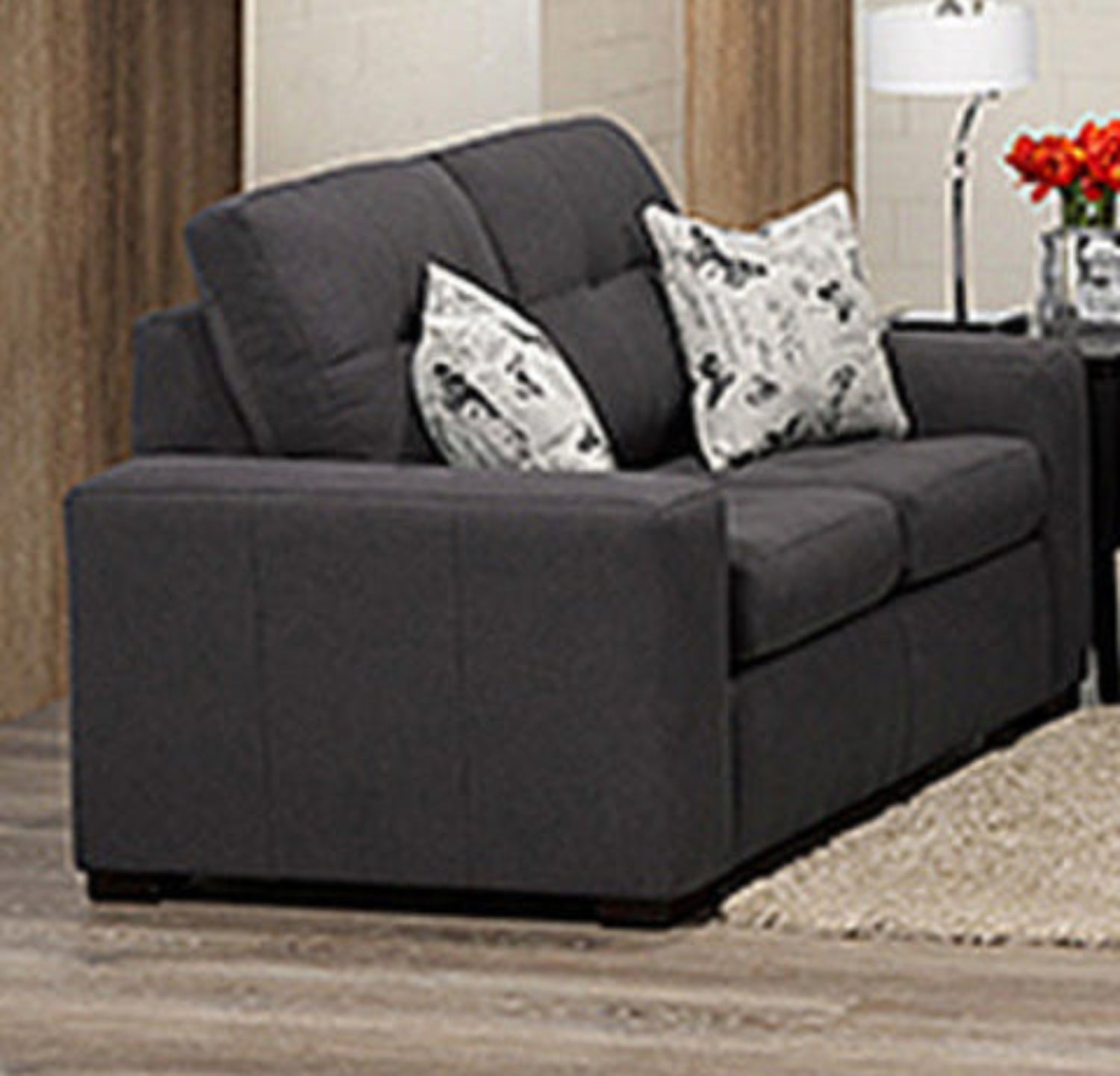 Canadian Made Pennylane Anthracite Loveseat 4328