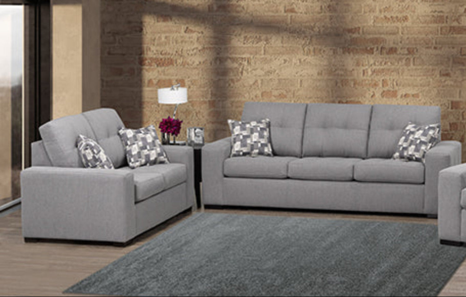 Canadian Made Pennylane Silver Sofa 4328