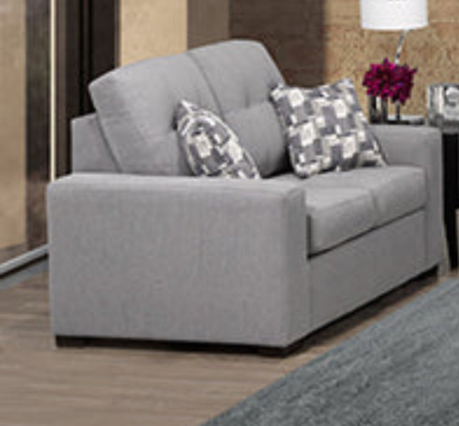 Canadian Made Pennylane Silver Loveseat 4328