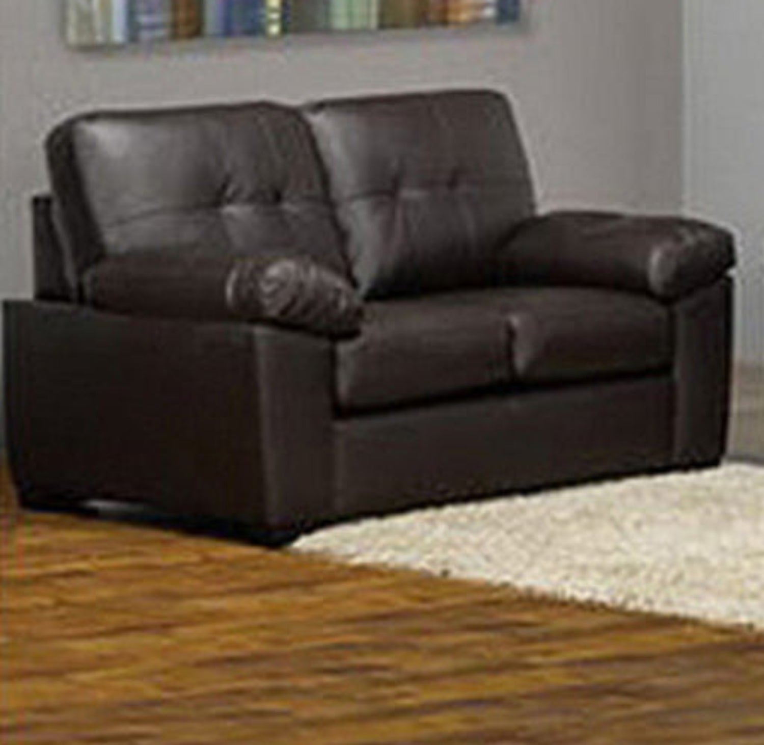 Canadian Made Genuine Leather Zurick Chocolate Loveseat 4392