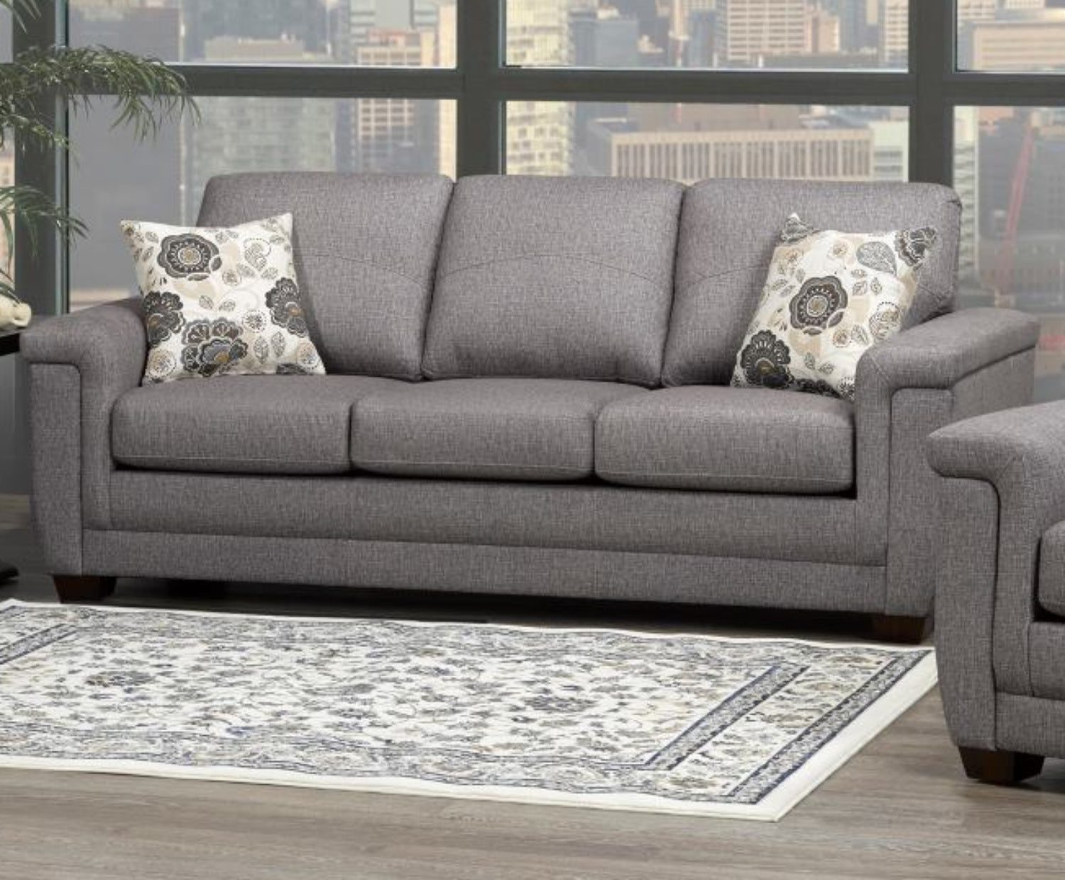 Canadian Made Trapeze 6 Fabric Sofa 4395