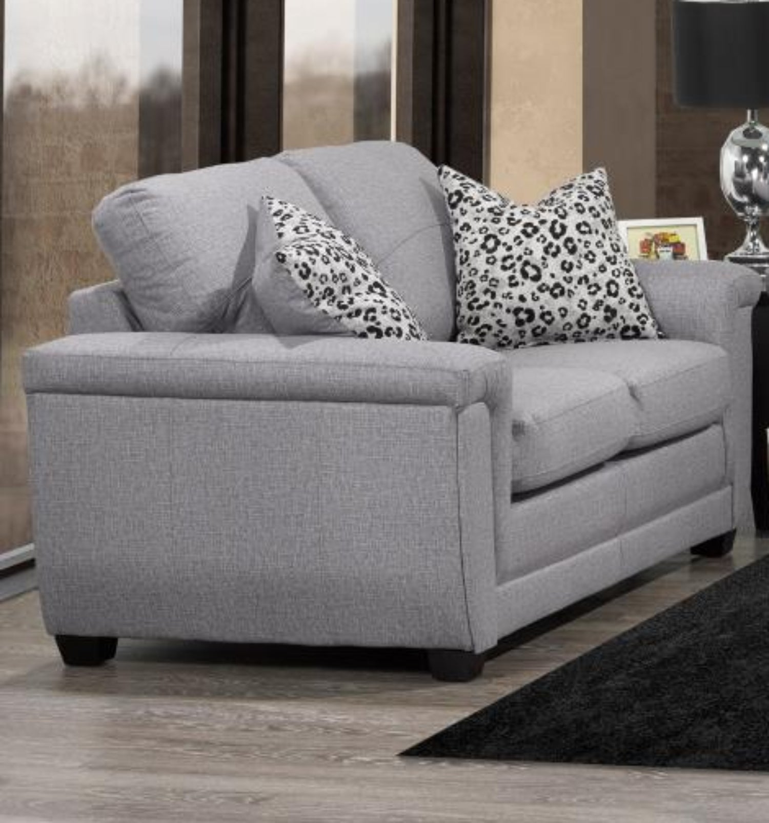 Canadian Made Trapeze 60 Fabric Loveseat 4395