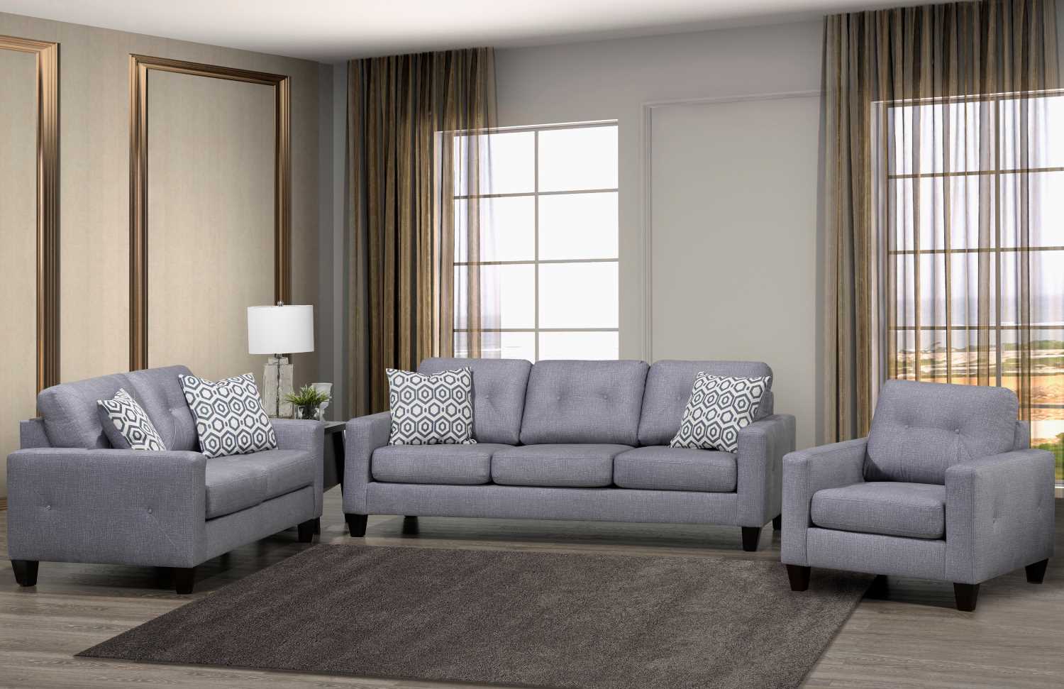 Canadian Made Hurman Spruce Sofa Set 4442