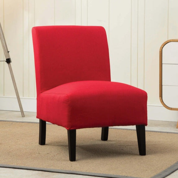 Accent Chair Red Fabric 453FS-RD
