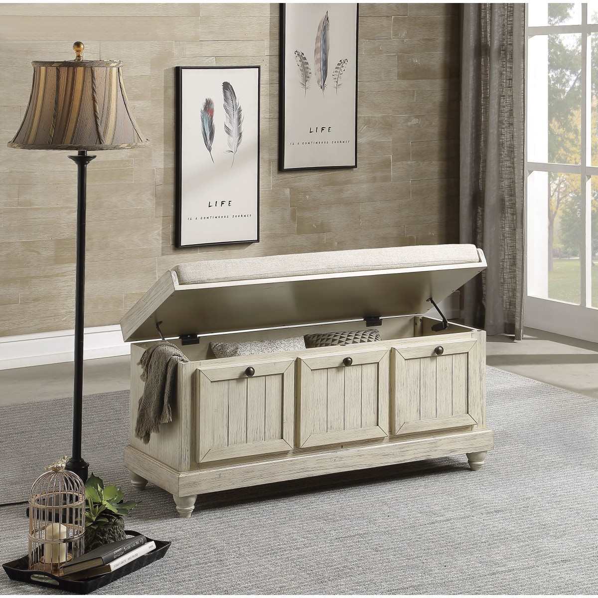 Lift Top Storage Bench 4586W