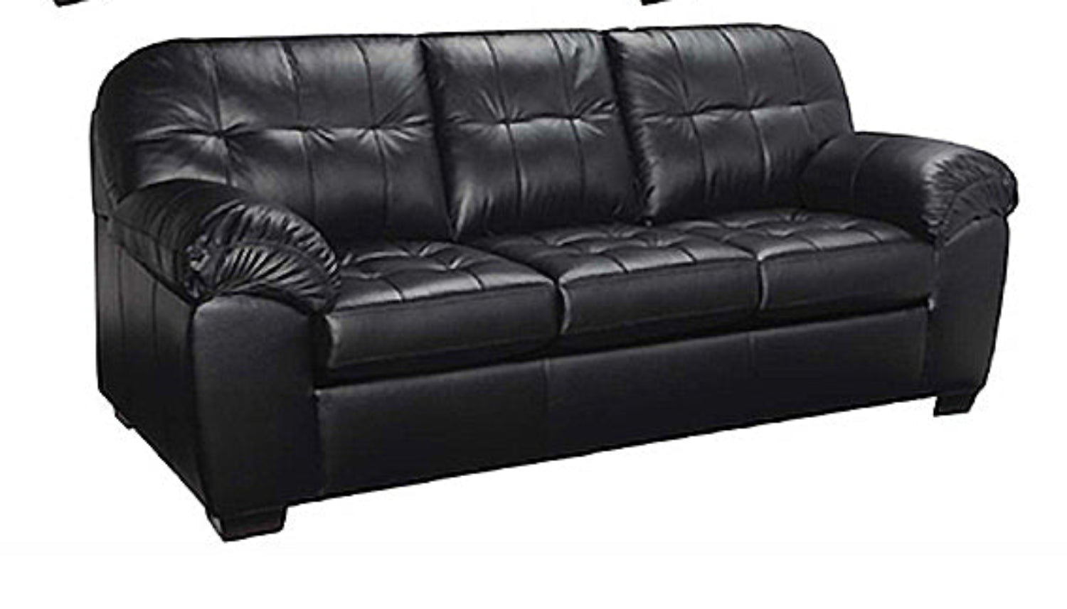Canadian Made Genuine Leather Zurick Black Sofa 4800