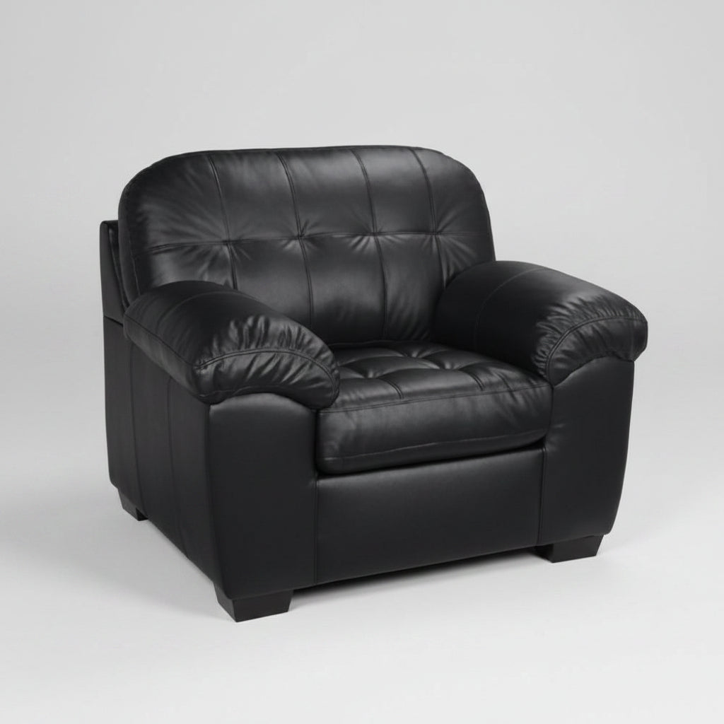 Canadian Made Genuine Leather Zurick Black Chair 4800