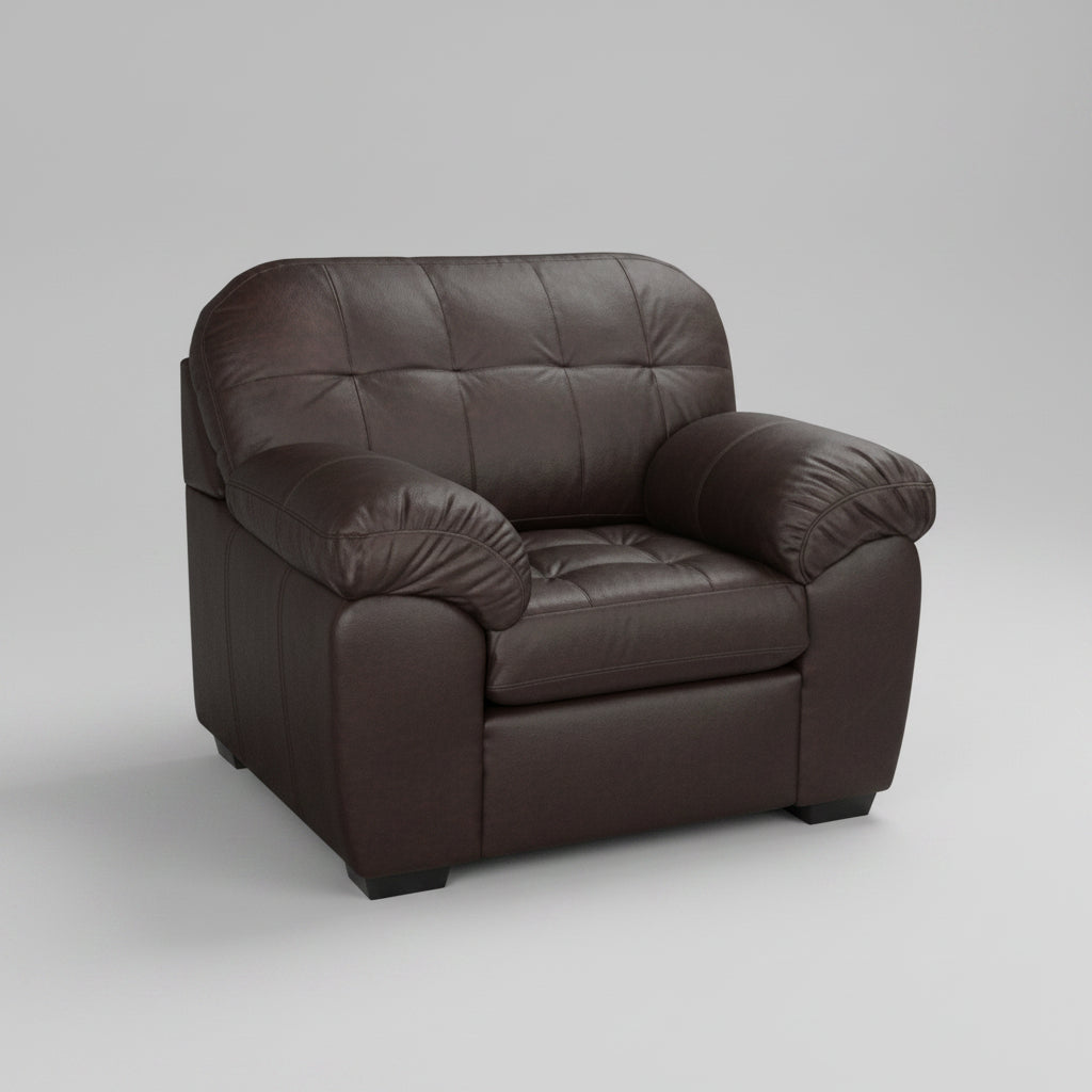 Canadian Made Genuine Leather Zurick Chocolate Chair 4800