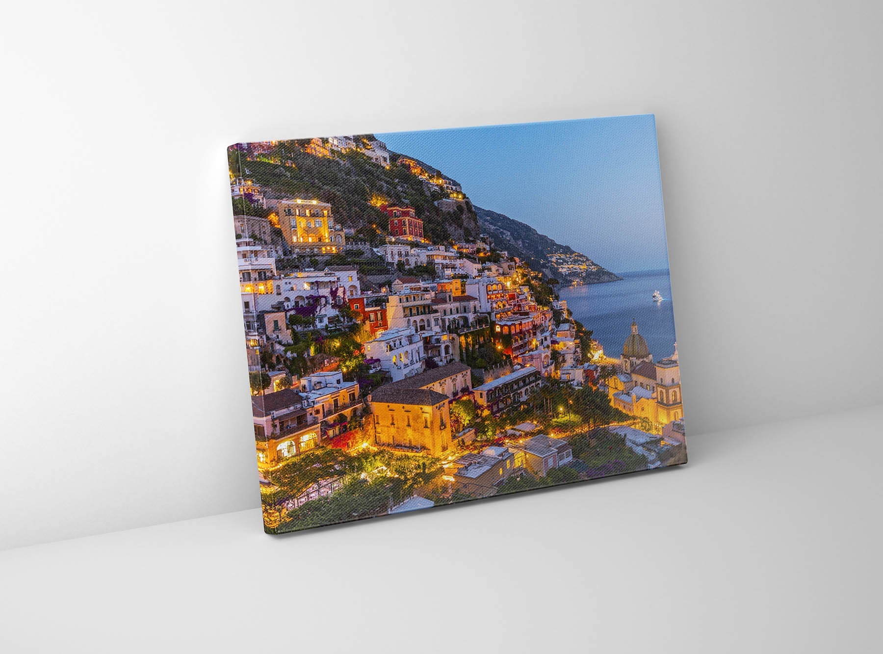 Vibrant Amalfi Coast Canvas Art 36" x 48"